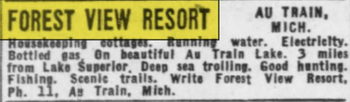 Northern Nights Resort (Crists Forest View Resort) - June 1948 Ad (newer photo)